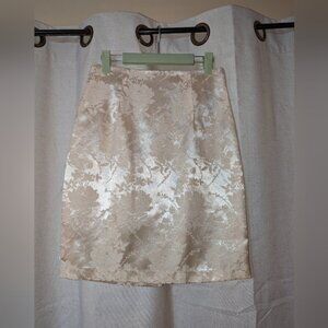 Vintage Floral 80s Francine Browner Ivory Mini skirt